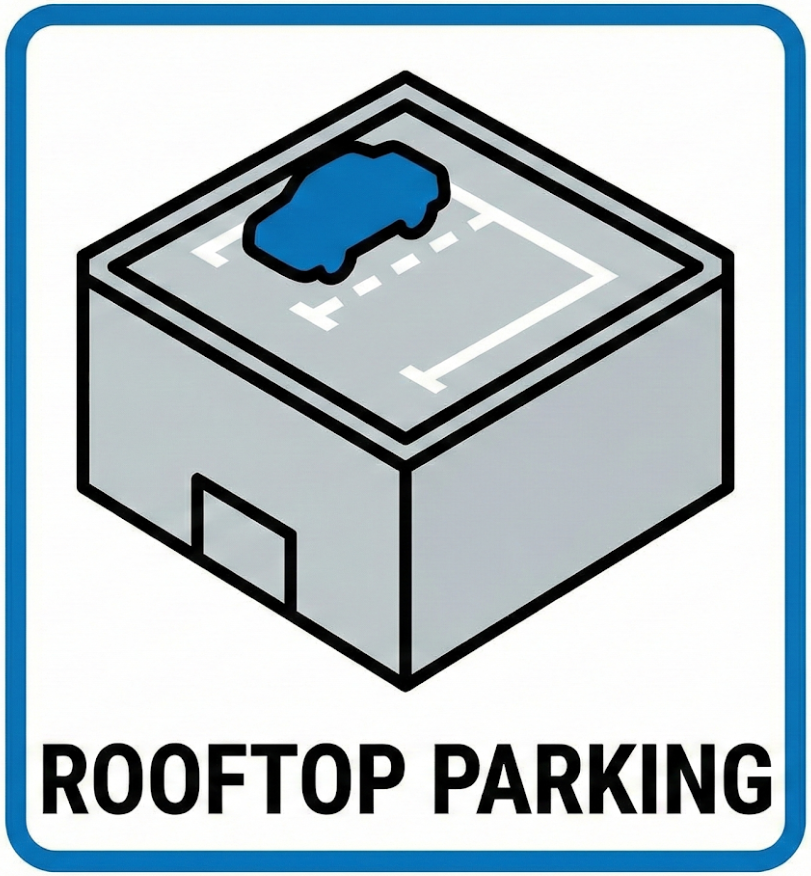 Rooftop Parking Pictogram
